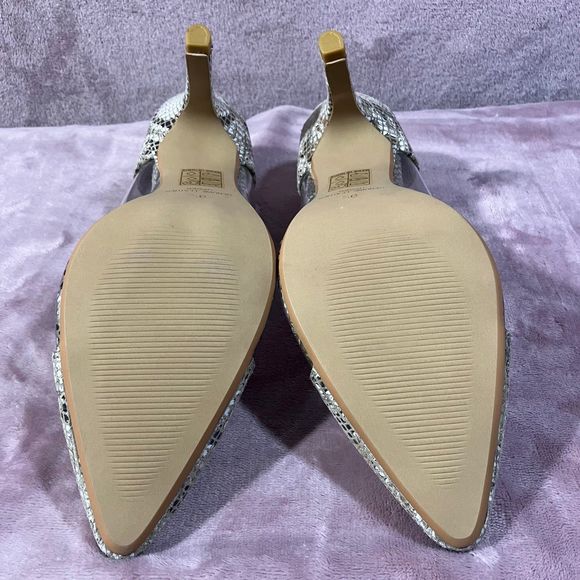 Snakeskin Print Heels “Gabbie” Clear Sides - Picture 6 of 12